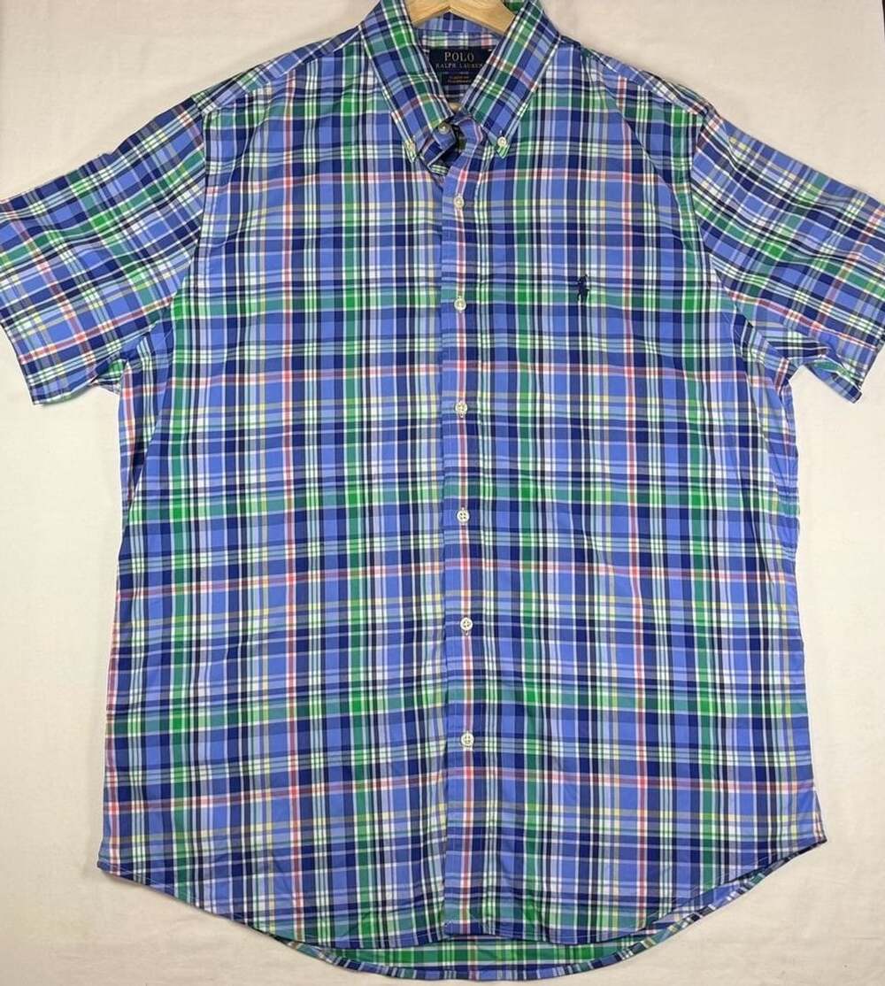 Polo Ralph Lauren Classic Fit Performance Plaid Shirt Size L